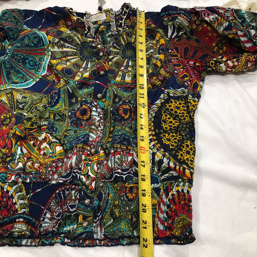 Serpill Kaleidoscope Button Down Long Sleeve Top 1 - Picture 8 of 8